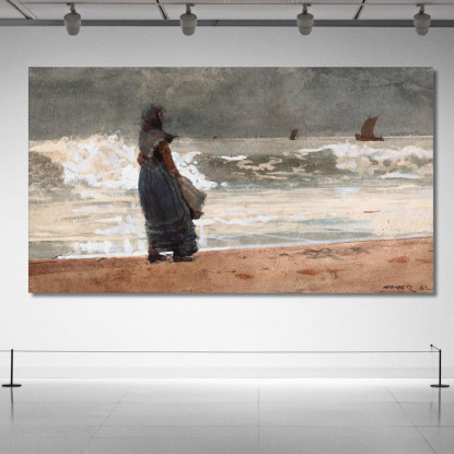 L'Osservatore Tynemouth Winslow Homer quadro stampato su tela