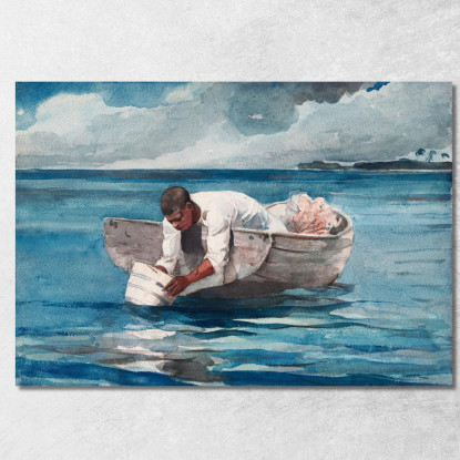 Der Wasser-Fan Winslow Homer drucken auf leinwand