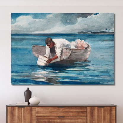 Der Wasser-Fan Winslow Homer drucken auf leinwand