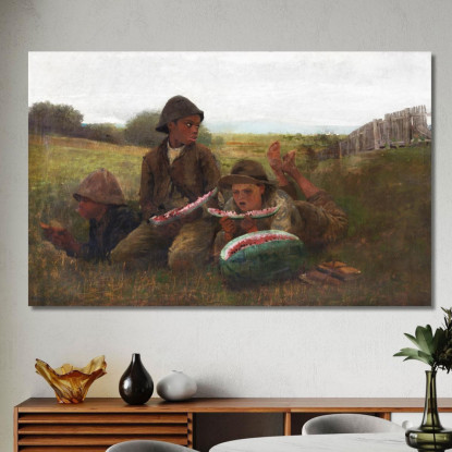 Die Watermelon Boys Winslow Homer drucken auf leinwand