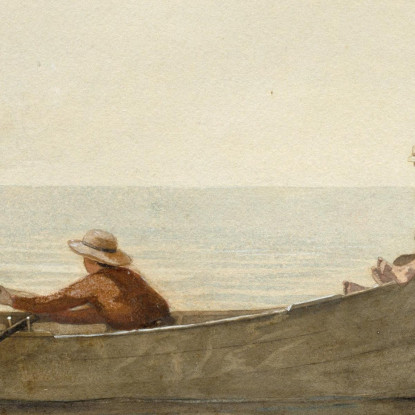 Three Boys In A Dory With Lobster Pots Winslow Homer canvas print