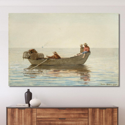Drei Jungen In Einem Dory Mit Hummerkörben Winslow Homer drucken auf leinwand