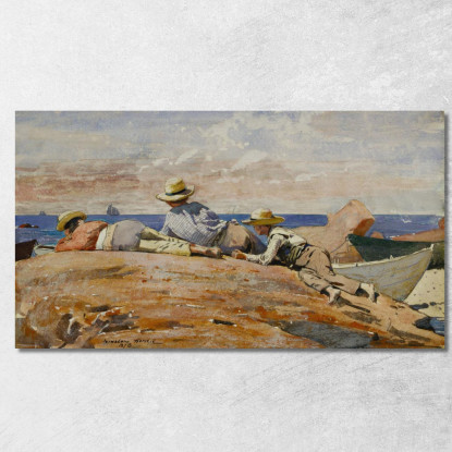 Three Boys On The Shore Winslow Homer canvas print