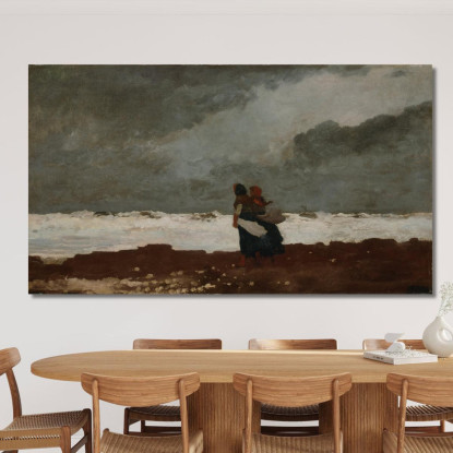 Dos Figuras Junto Al Mar Winslow Homer cuadro en lienzo