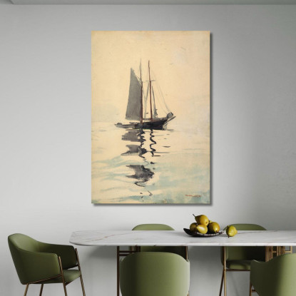 Two-Masted Schooner With Dory Winslow Homer canvas print