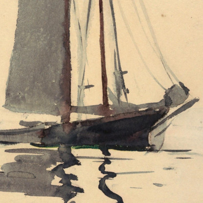 Zweimastschoner Mit Dory Winslow Homer drucken auf leinwand