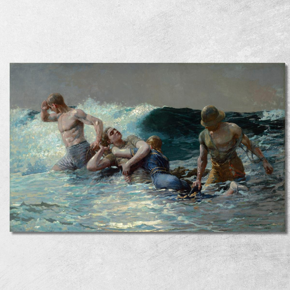 Reflux Winslow Homer tableau impression sur toile