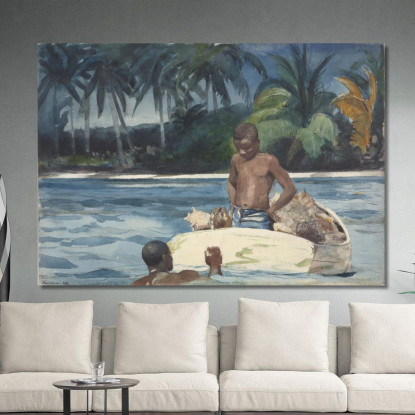 Westindien-Taucher Winslow Homer drucken auf leinwand