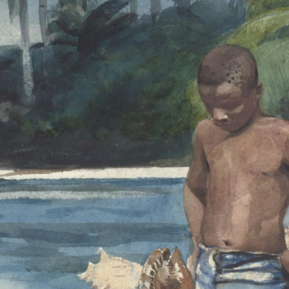 Subacquei Dell'India Occidentale Winslow Homer quadro stampato su tela
