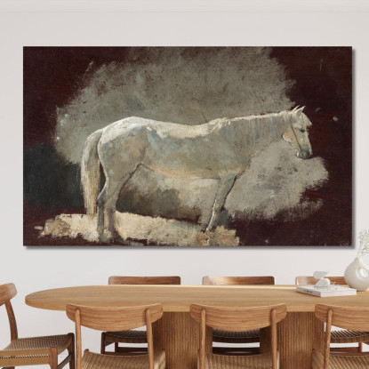 Jument Blanche Winslow Homer tableau impression sur toile