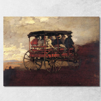 Weißer Bergwagen Winslow Homer drucken auf leinwand