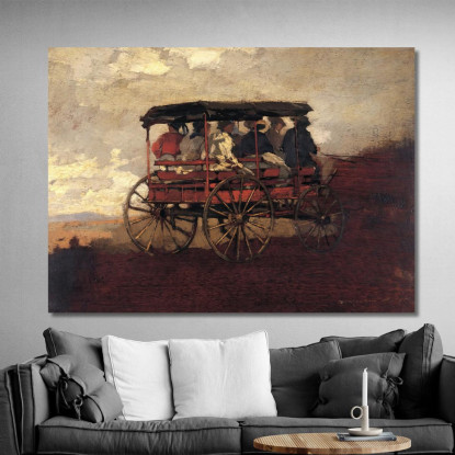 Weißer Bergwagen Winslow Homer drucken auf leinwand