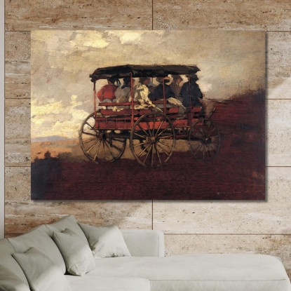 Weißer Bergwagen Winslow Homer drucken auf leinwand