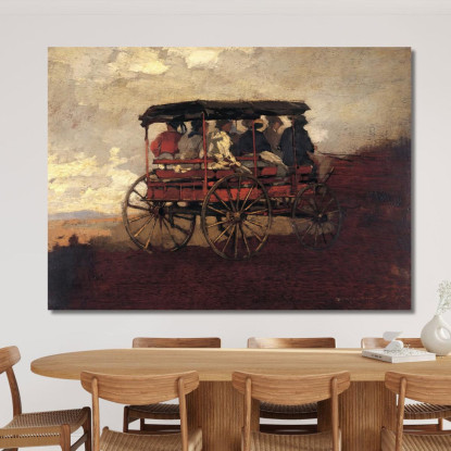 Weißer Bergwagen Winslow Homer drucken auf leinwand