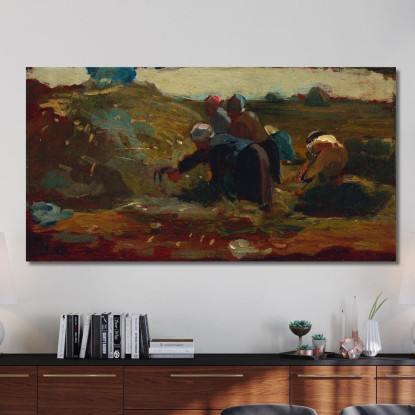 Frauen Bei Der Feldarbeit Winslow Homer drucken auf leinwand