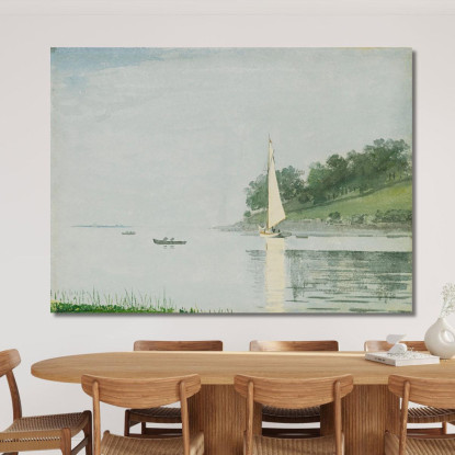 Yacht In Einer Bucht Gloucester Winslow Homer drucken auf leinwand