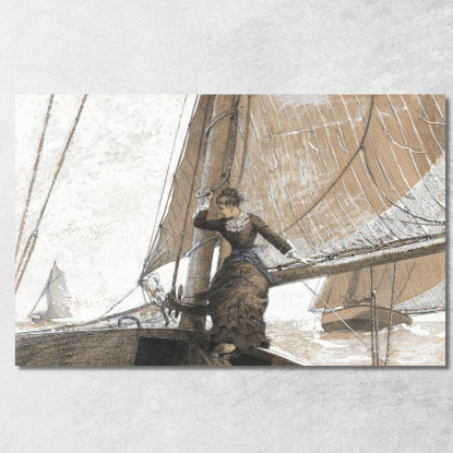 Yachting Mädchen Winslow Homer drucken auf leinwand