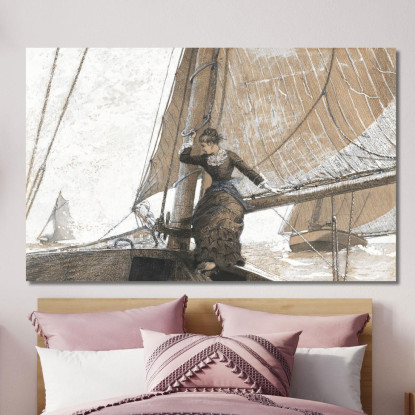 Yachting Mädchen Winslow Homer drucken auf leinwand