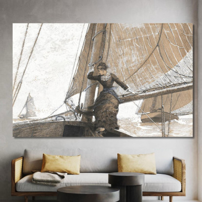 Yachting Mädchen Winslow Homer drucken auf leinwand