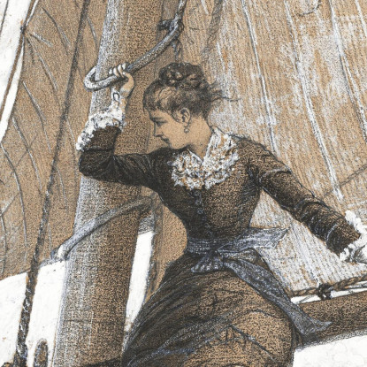 Yachting Mädchen Winslow Homer drucken auf leinwand