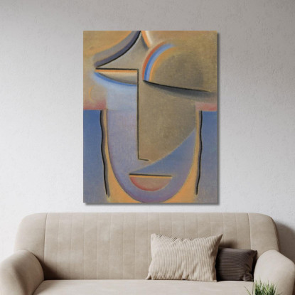 Serata Di Testa Astratta Alexej von Jawlensky avj3 quadro stampato su tela
