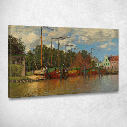 Barche A Zaandam Claude Monet mnt126 quadro stampato su tela