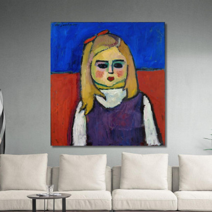 Bambino Alexej von Jawlensky avj22 quadro stampato su tela