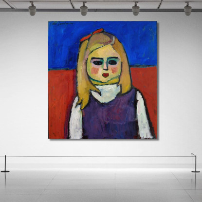 Bambino Alexej von Jawlensky avj22 quadro stampato su tela