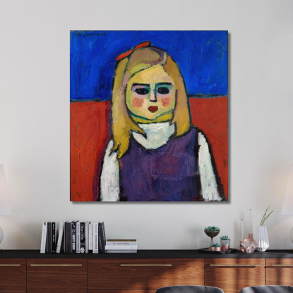 Bambino Alexej von Jawlensky avj22 quadro stampato su tela