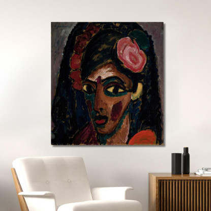 Ragazza Egiziana Alexej von Jawlensky avj26 quadro stampato su tela