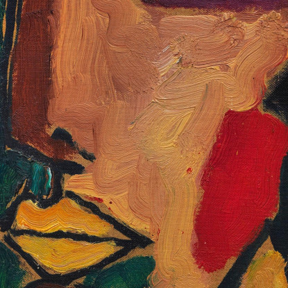 Testa Di Donna Con Fiori Tra I Capelli Alexej von Jawlensky avj31 quadro stampato su tela