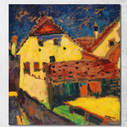 Case Gialle Alexej von Jawlensky avj35 quadro stampato su tela