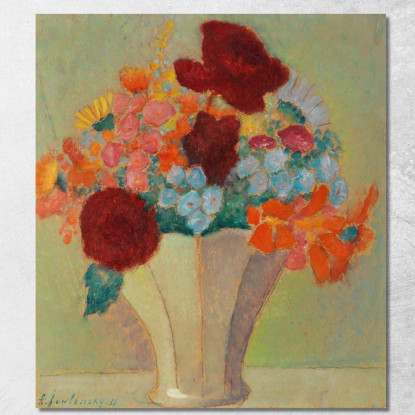 Grande Bouquet Luminoso Di Natura Morta Alexej von Jawlensky avj38 quadro stampato su tela