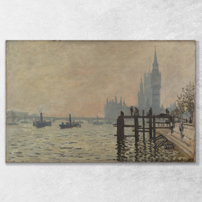 Il Tamigi Sotto Westminster Claude Monet mnt129 quadro stampato su tela