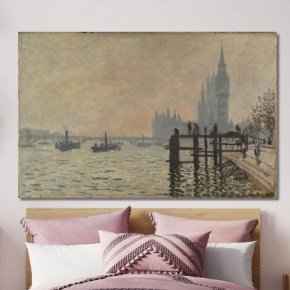 Il Tamigi Sotto Westminster Claude Monet mnt129 quadro stampato su tela