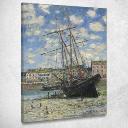 Barca Sdraiata Con La Bassa Marea Claude Monet mnt130 quadro stampato su tela