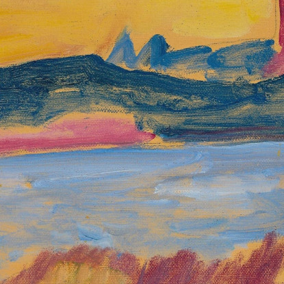 Paesaggio Del Lago Di Ginevra Alexej von Jawlensky avj47 quadro stampato su tela