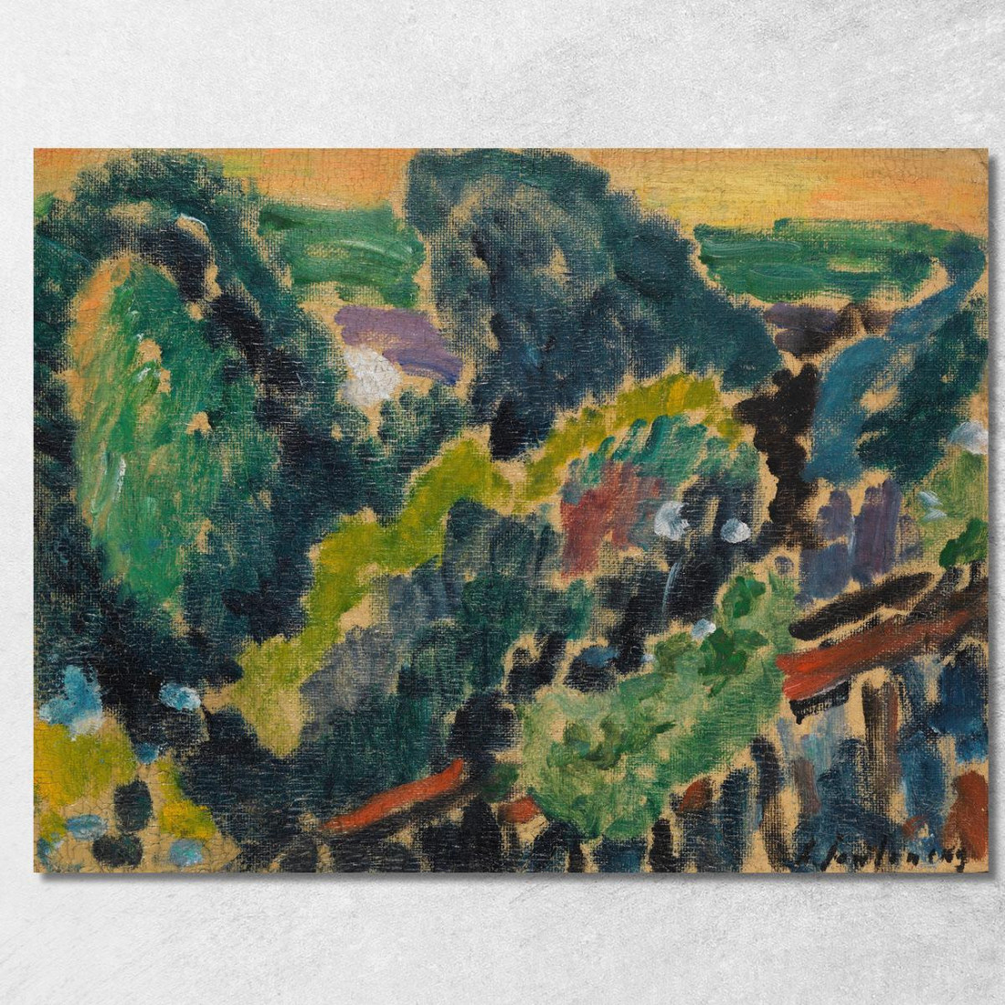 Paesaggio Sul Lago Di Ginevra Alexej von Jawlensky avj48 quadro stampato su tela