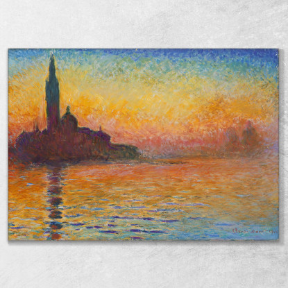 San Giorgio Maggiore Al Tramonto Claude Monet mnt132 quadro stampato su tela