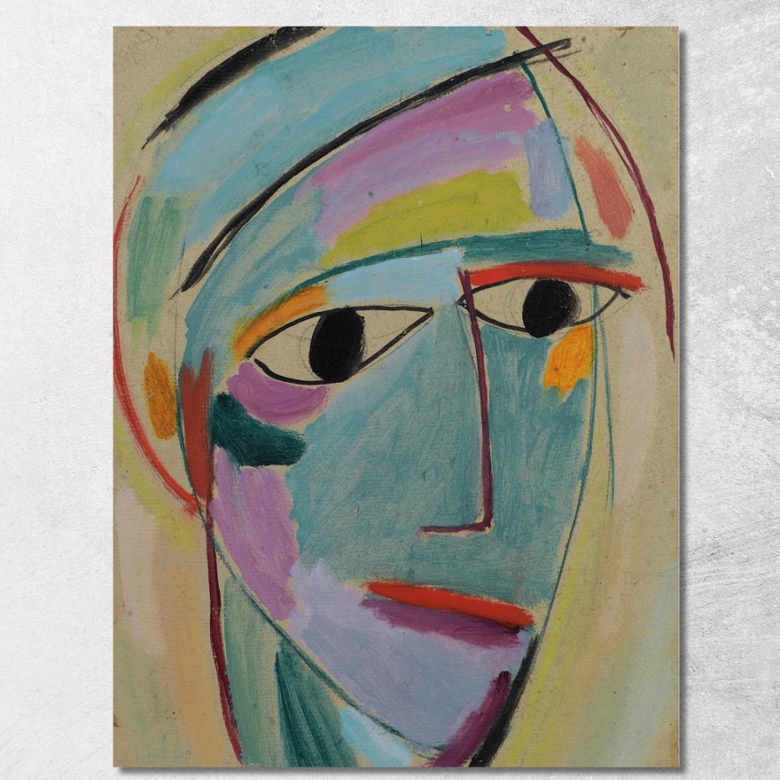 Testa Mistica Profilo Di Tre Quarti Alexej von Jawlensky avj72 quadro stampato su tela