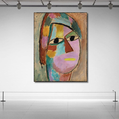 Testa Mistica Alexej von Jawlensky avj73 quadro stampato su tela