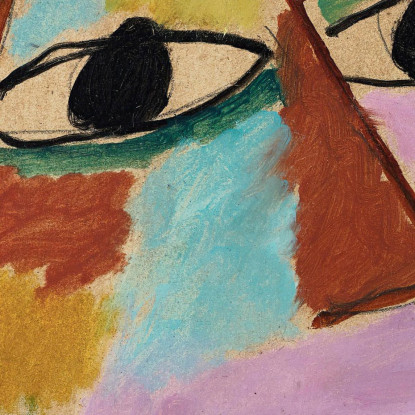 Testa Mistica Alexej von Jawlensky avj73 quadro stampato su tela