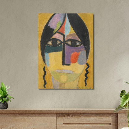 Testa Mistica Ali Di Corvo Iv Alexej von Jawlensky avj74 quadro stampato su tela