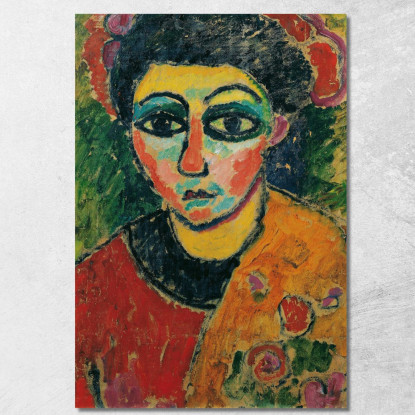 Ritratto Di Signora Alexej von Jawlensky avj78 quadro stampato su tela