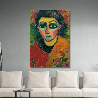 Ritratto Di Signora Alexej von Jawlensky avj78 quadro stampato su tela