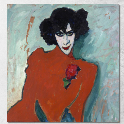 Ritratto Del Ballerino Alexander Sacharoff Alexej von Jawlensky avj80 quadro stampato su tela