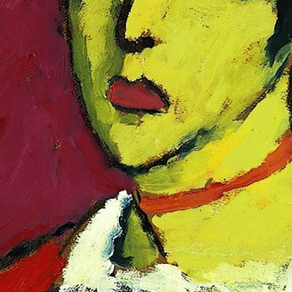 Schokko Con Cappello A Tesa Larga Alexej von Jawlensky avj84 quadro stampato su tela