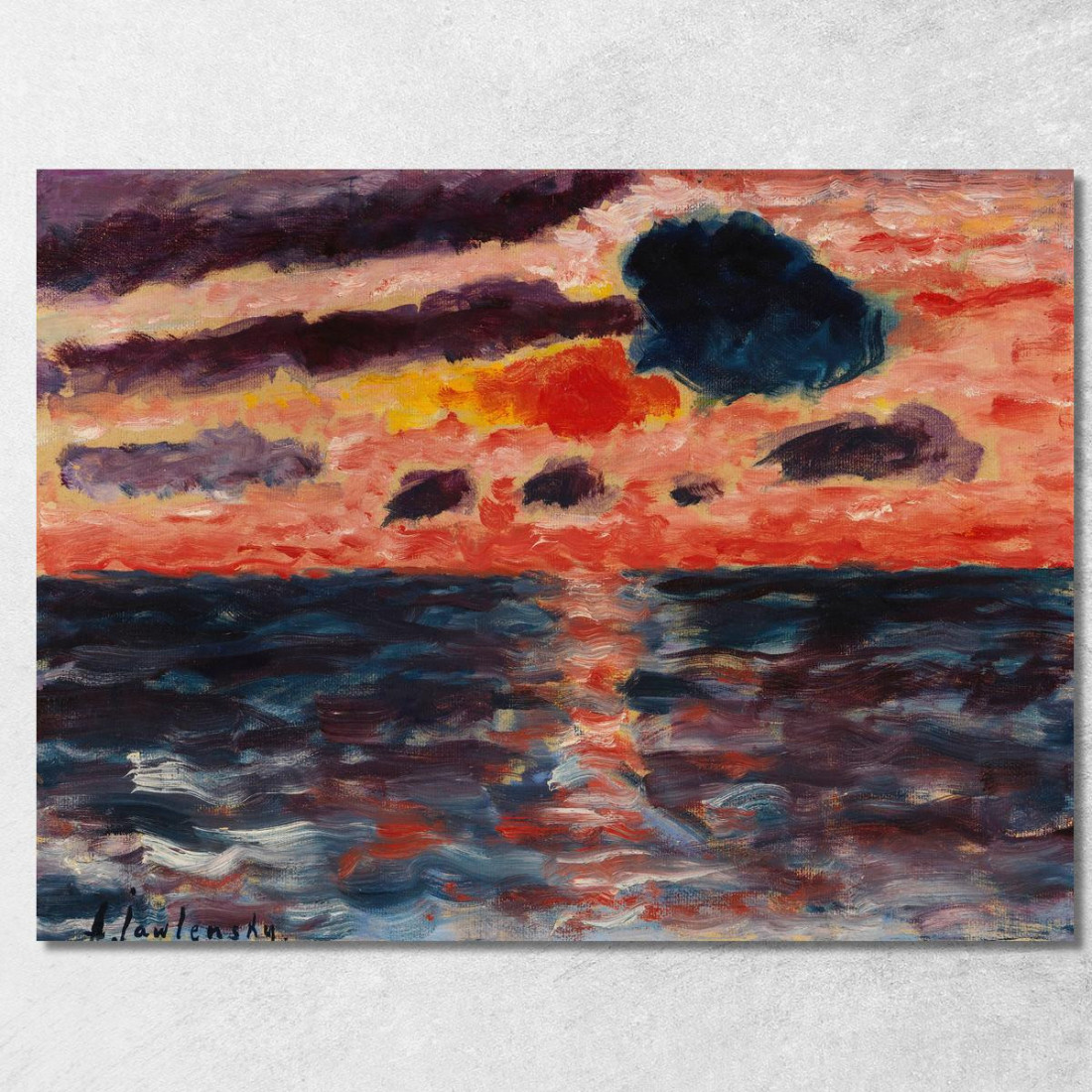 Tramonto Borkum Alexej von Jawlensky avj91 quadro stampato su tela