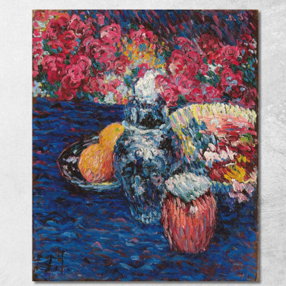 Natura Morta Con Fiori E Frutti Alexej von Jawlensky avj103 quadro stampato su tela