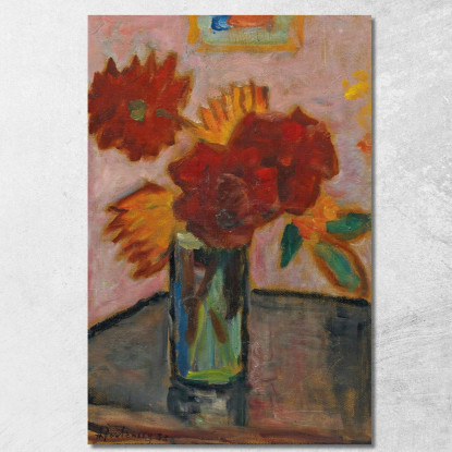 Natura Morta Natura Morta Con Fiori Alexej von Jawlensky avj106 quadro stampato su tela